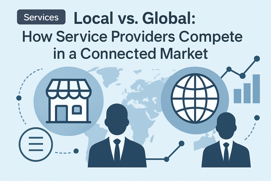 Local vs. Global: How Service Providers Compete in a Connected Market